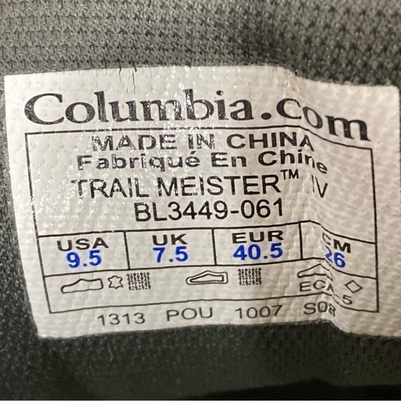 Columbia Womens Grey Trail Meister IV Hiking Trail Athletic Shoes - Size US 9.5 - Picture 11 of 11
